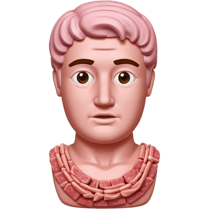  grecian Statue fine art made of spam meat emoji