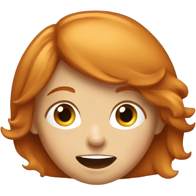 Ginger girl saying oh  emoji