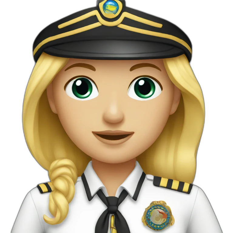 female boat captain blonde emoji