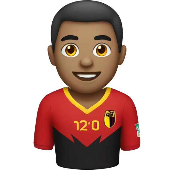 a vampire with Belgium football jersey emoji