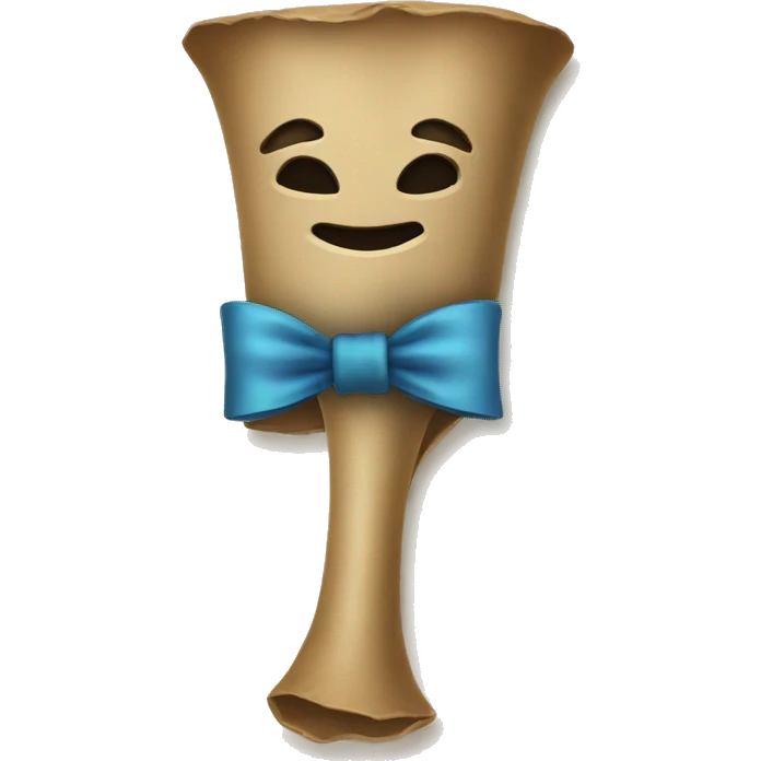 scroll with a bow tied to it emoji