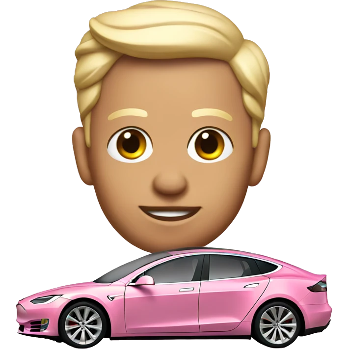 Pink Tesla emoji