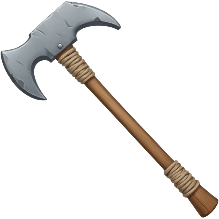 ancient break stone ax string emoji
