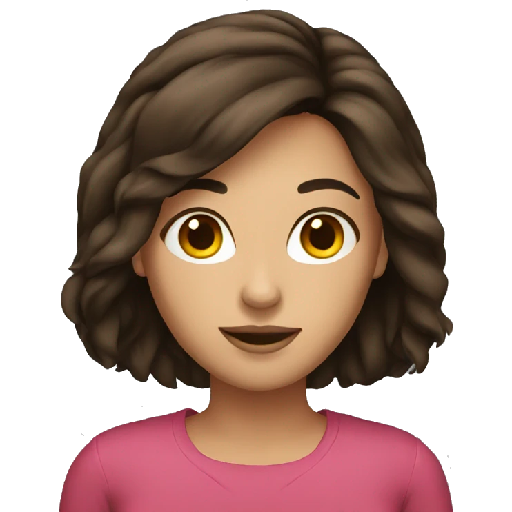brunette female emoji
