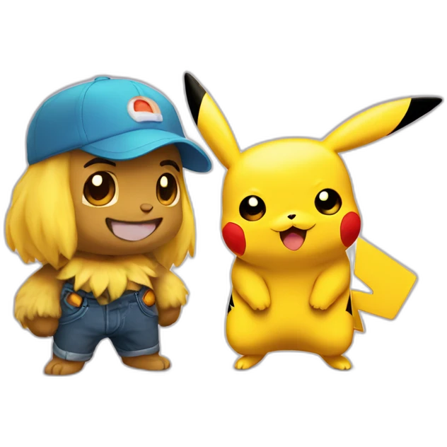 Lufy et pikachu emoji