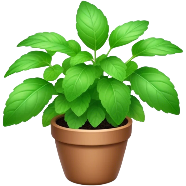 Cinematic Realistic Mint Emoji, Fresh and lively, with deep green leaves covered in tiny veins, emanating a cool, refreshing aroma. The plant’s soft, rounded edges sway gently in the breeze, inviting calm and relaxation. Soft glowing outline, capturing the essence of freshness and cooling fragrance in a fragrant mint plant! emoji