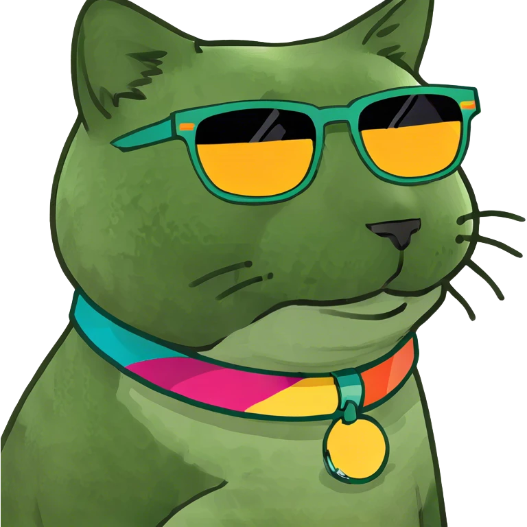 Cat with sunglasses emoji