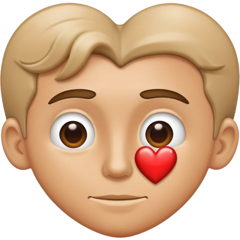 white man showing heart emoji
