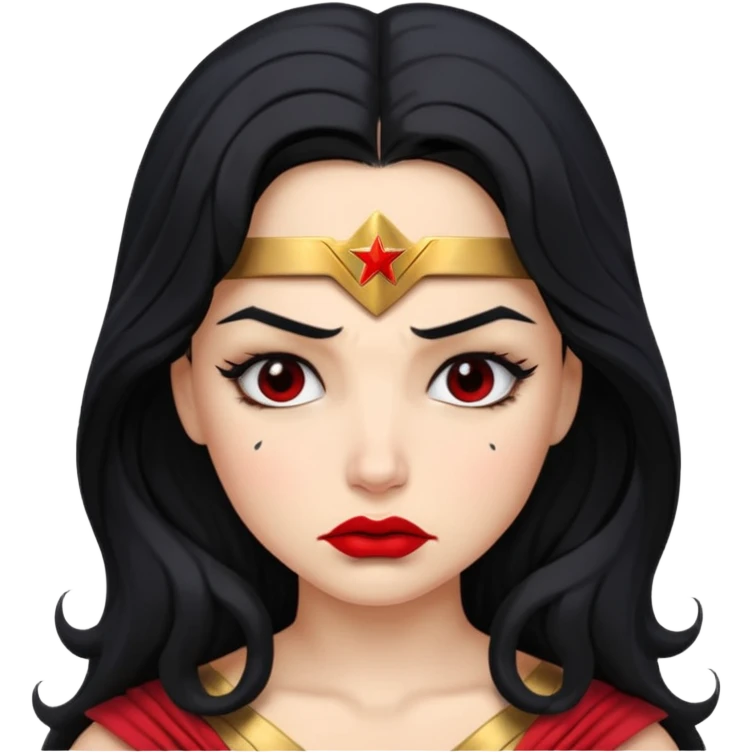An wonder woman, sad

 emoji