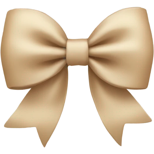 Beige bow emoji