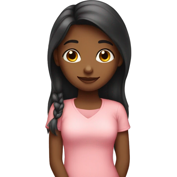 A girl showing love emoji