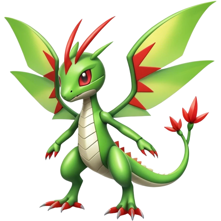 Cute Cool Edgy Shiny Futuristic Ethereal Legendary Kartana-Digimon-Flygon-hybrid full body emoji