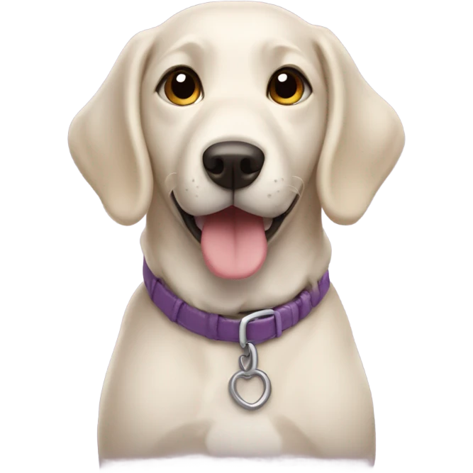 Dog named Luna proud of her cute face and cute coat emoji