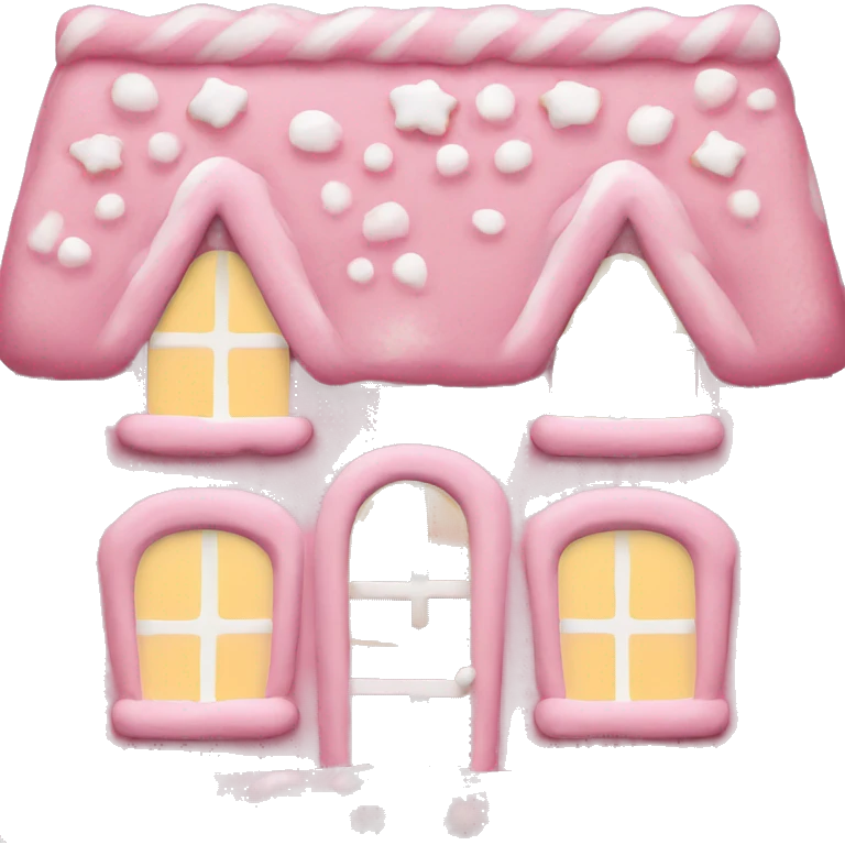 light pink gingerbread house emoji