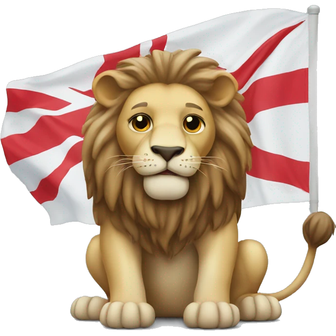 lion with an england flag emoji