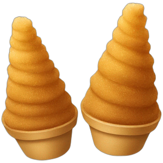 Raw brown sugar cones emoji