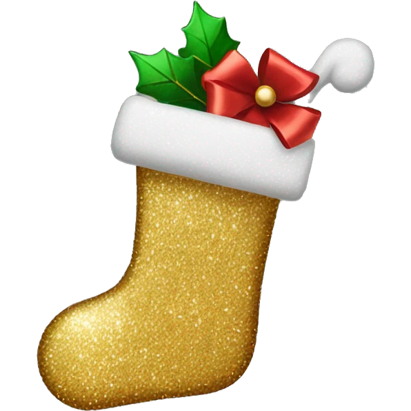 Glittery Christmas stocking  emoji