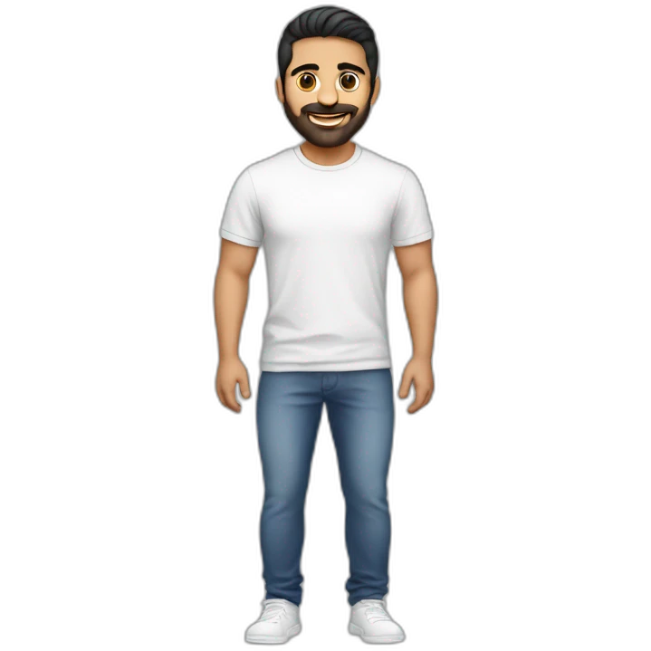 Armenian guy with a T-shirt emoji