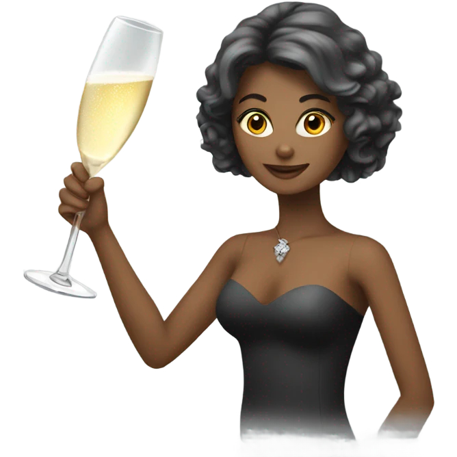 Femme avec coupe de champagne  emoji