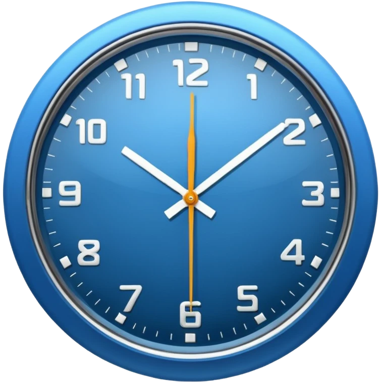 blue clock emoji