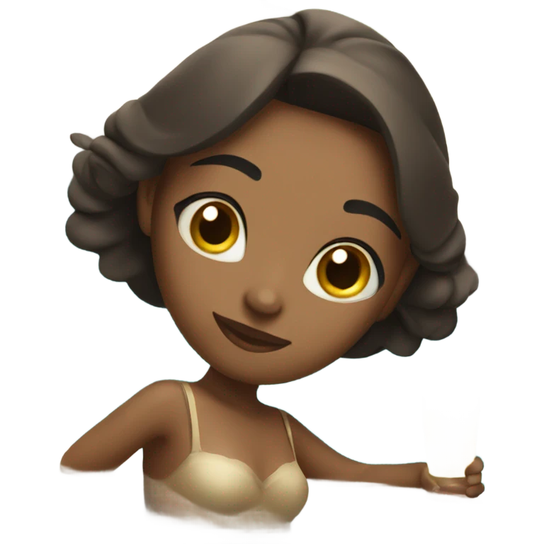 Girl relaxing in spa emoji