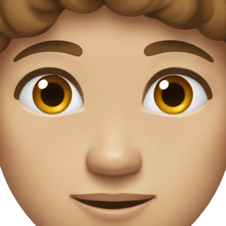 Brown hair blue eyes  emoji