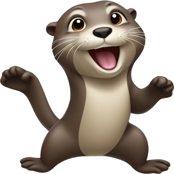 An otter doing a Hang loose emoji