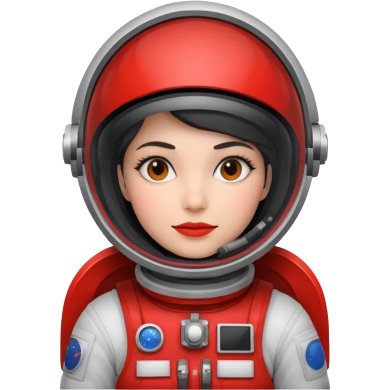 woman,  astronaut, red and black design emoji