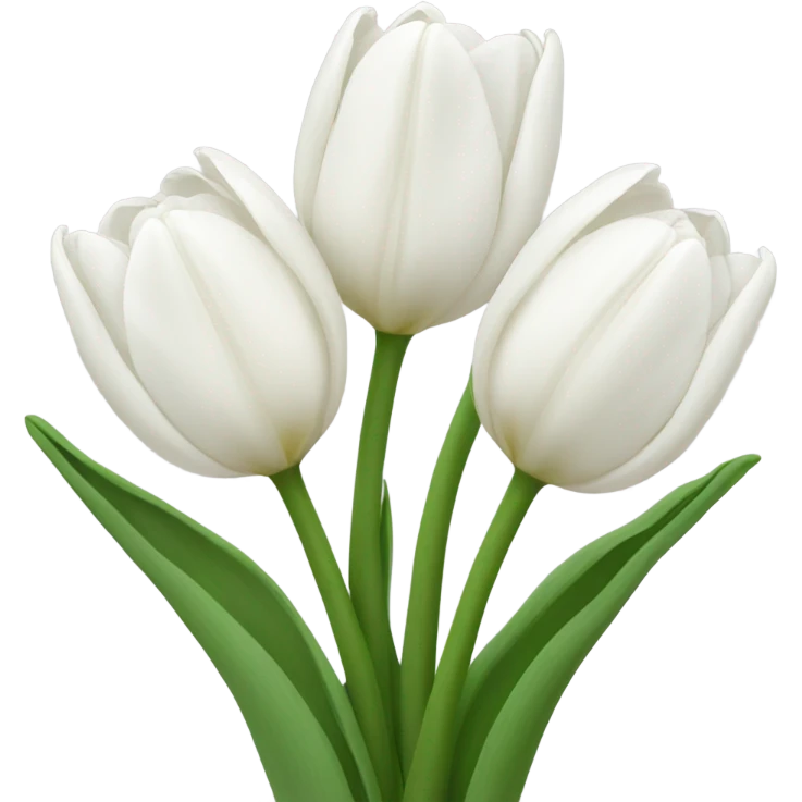 White tulips  emoji