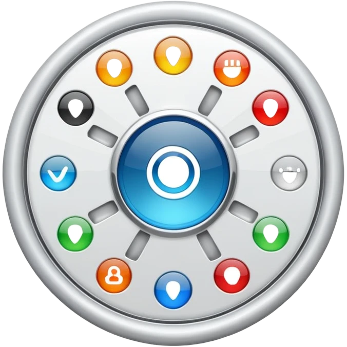 Genrate for me a settings wheel like an iphone emoji