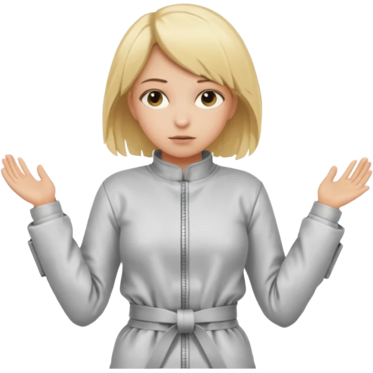 Девушка в Смирительной рубашке, руки за спиной  emoji