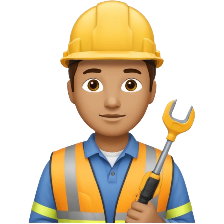 construction worker with screwdriver in his hand emoji
