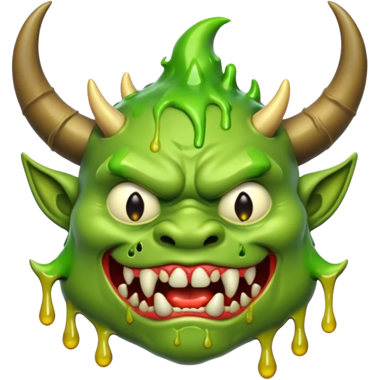 melting Japanese ogre emoji