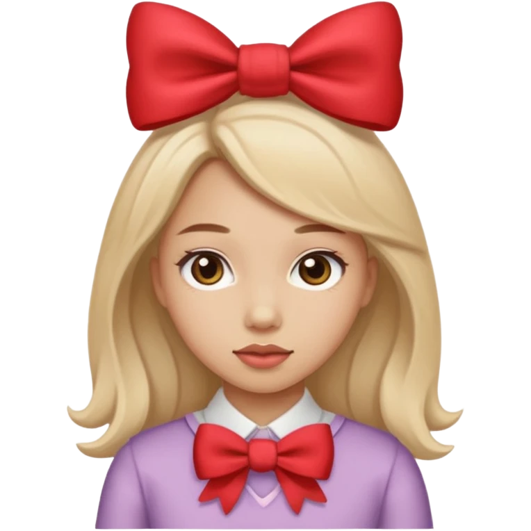 menina com laço  emoji