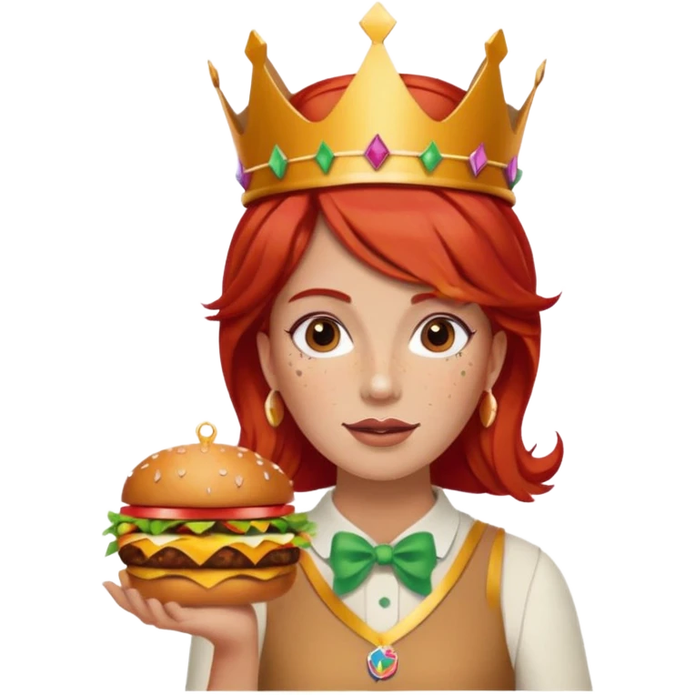The McDonald's mascot mixed with the Wendy's Mixcot mixed with the Burger King mascot mixed with Taco Bell. emoji
