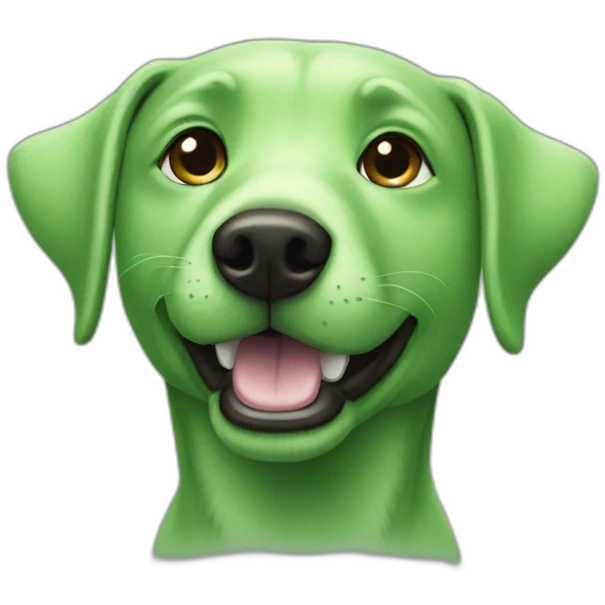 green dog emoji