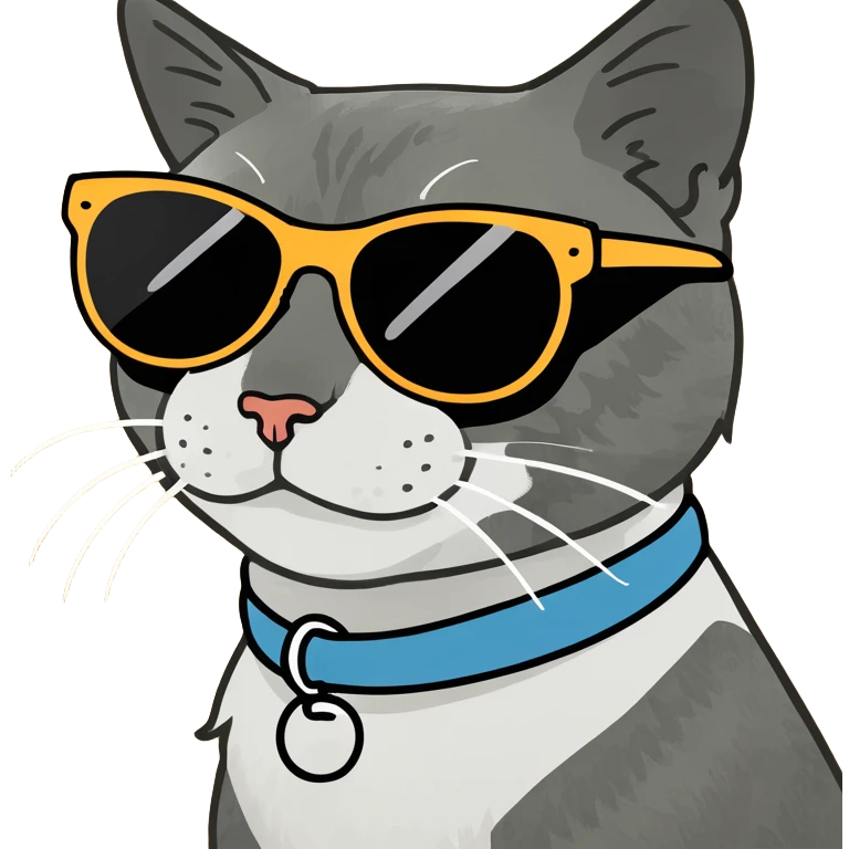 Cat with sunglasses emoji