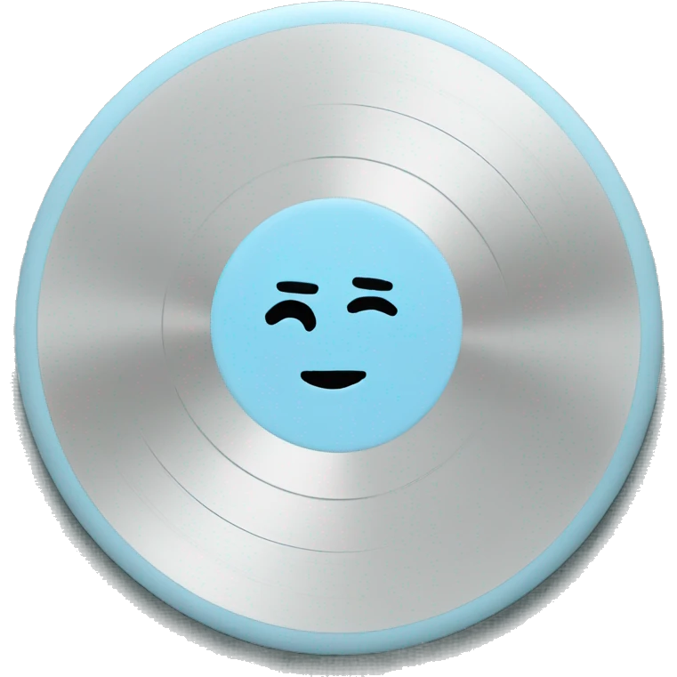 pastel blue disc cd emoji