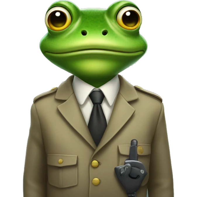 frog solving a crime  emoji