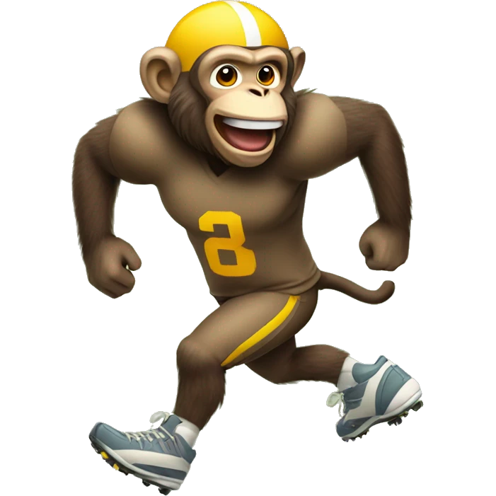 Monkey hiking football  emoji