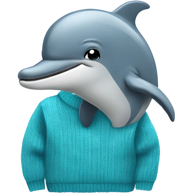 Dolphin in a sweater emoji
