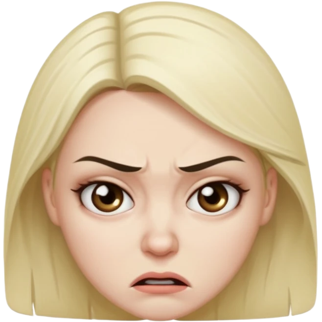 Beautiful woman angry and sick of idiots emoji