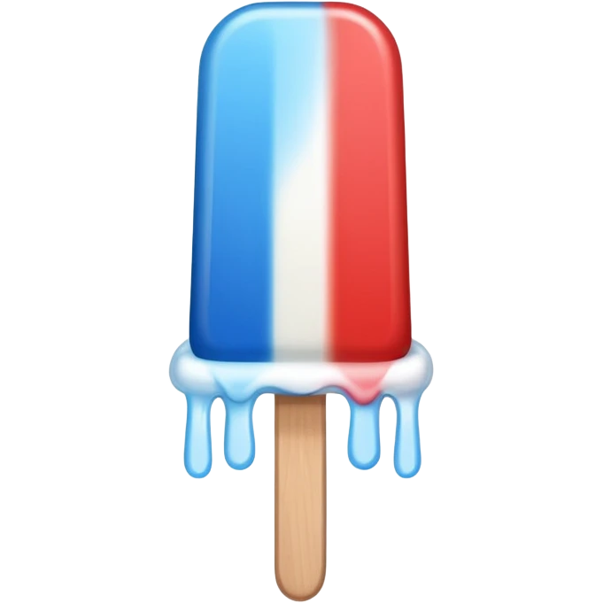 Red, white, and blue gradient popsicle  emoji