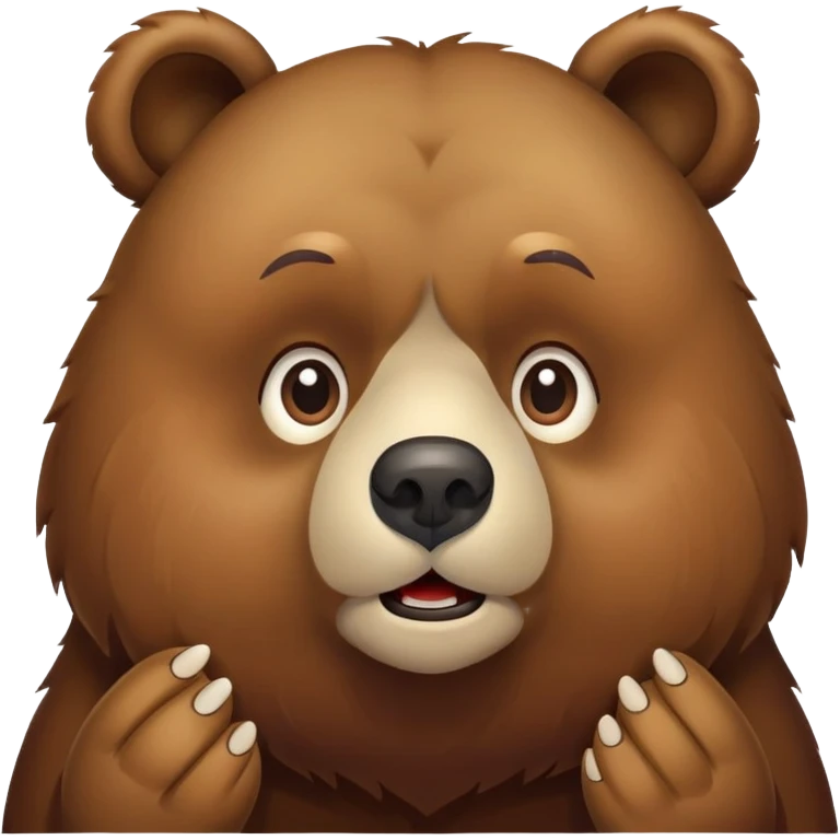 Bear going shhh emoji