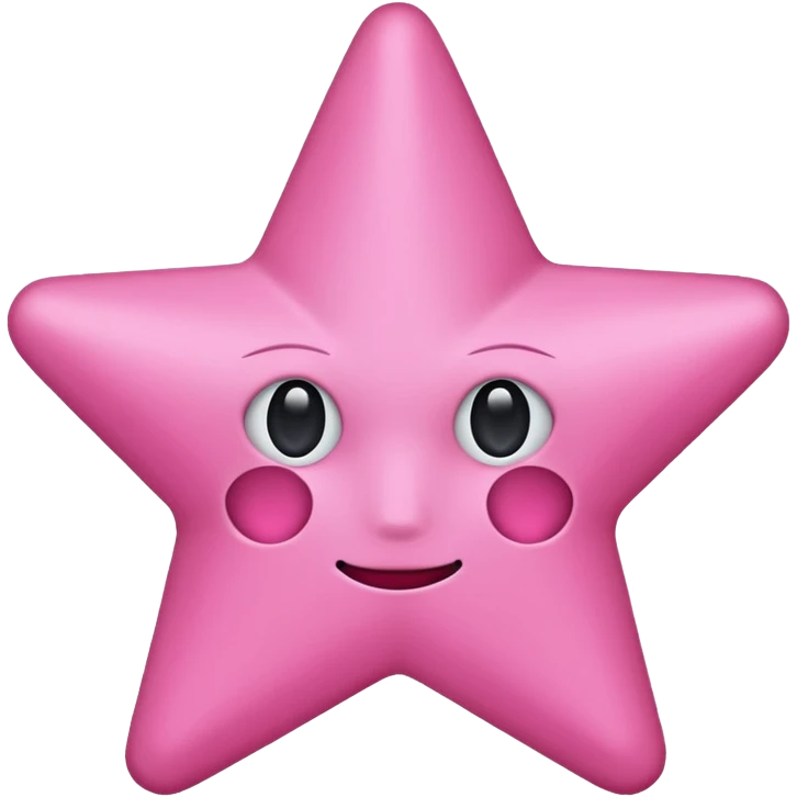 Pink star without a face emoji