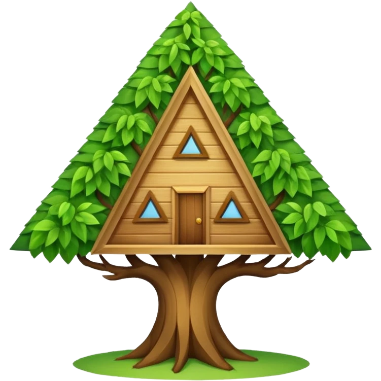 triangle tree house emoji