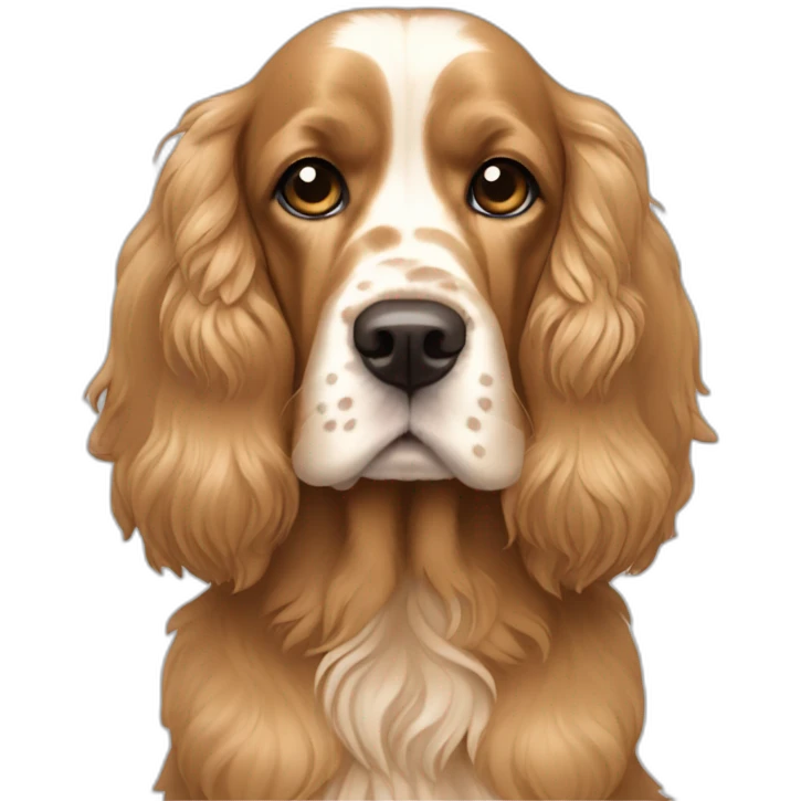 Dog-english-cocker-spaniel-full-body-golden emoji