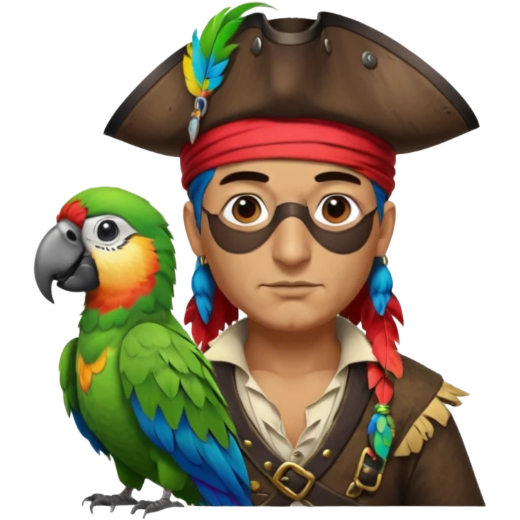 pirate and parrot emoji