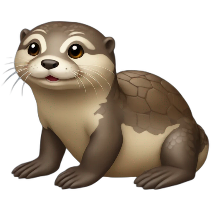 Loutre sur tortue emoji