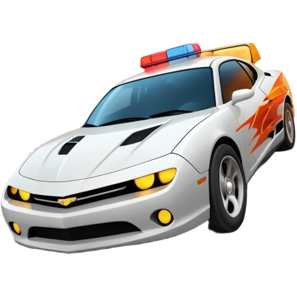 An icon showing an action-packed scene with a character driving a fast car through a bustling city, inspired by GTA 4. The design features dynamic movement, with explosions and chaos in the background, symbolizing high-speed chases and intense action. Transparent background. emoji
